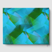 Blauw Abstract Cubist 30th Birthday Guest Book Gastenboek (Achterkant)