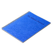 Blauw Abstract doedelpatroon Notitieboek (Linkerzijde)