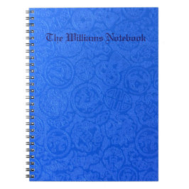 Blauw Abstract doedelpatroon Notitieboek