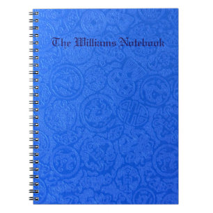 Blauw Abstract doedelpatroon Notitieboek