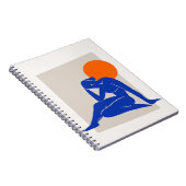 Blauw Abstract figuur Notitieboek (Rechterzijde)