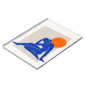 Blauw Abstract figuur Notitieboek (Linkerzijde)
