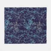 Blauw Abstract Fleece Deken (Voorkant (Horizontaal))
