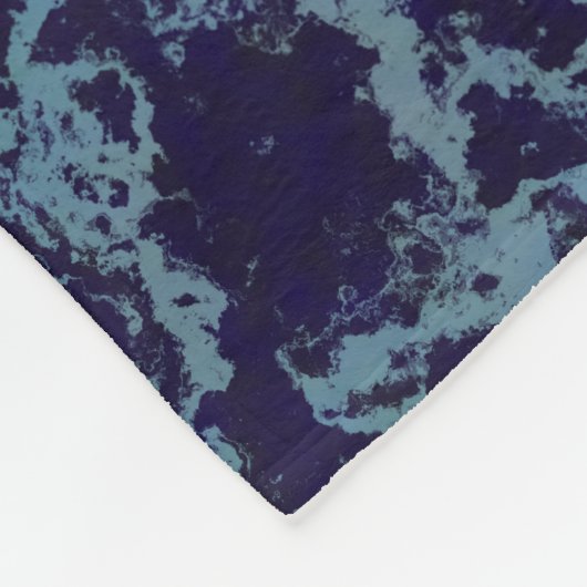 Blauw Abstract Fleece Deken (Hoek)