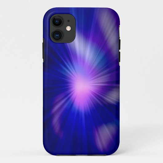 Blauw abstract fractaal licht Case-Mate iPhone case (Achterkant)