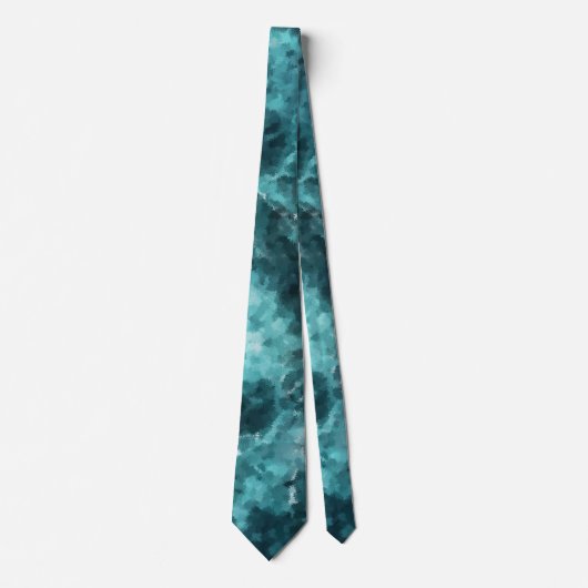 Blauw Abstract Galaxy geeft Mannen Stropdas (Voorkant)