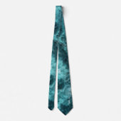 Blauw Abstract Galaxy geeft Mannen Stropdas (Achterkant)