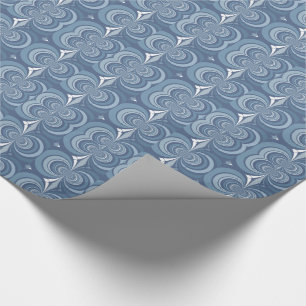 Blauw Abstract geometrisch ontwerp Cadeaupapier