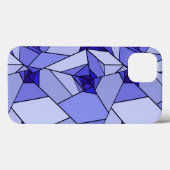 Blauw Abstract Geometrisch Patroon Case-Mate iPhone Case (Achterkant (horizontaal))