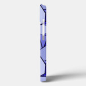 Blauw Abstract Geometrisch Patroon Case-Mate iPhone Case (Achterkant / Links)