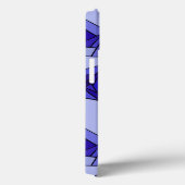 Blauw Abstract Geometrisch Patroon Case-Mate iPhone Case (Achterkant / Rechts)
