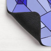 Blauw Abstract Geometrisch Patroon Muismat (Hoek)