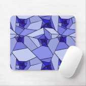 Blauw Abstract Geometrisch Patroon Muismat (Met muis)