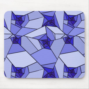 Blauw Abstract Geometrisch Patroon Muismat