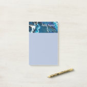 Blauw Abstract Gepersonaliseerd Post-it Notitie 4x Post-it® Notes (Op bureau)