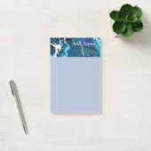 Blauw Abstract Gepersonaliseerde Post it Note 4x6 (Kantoor)