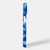 Blauw Abstract geschilderde vierkanten Case-Mate iPhone Case (Achterkant / Rechts)