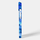 Blauw Abstract geschilderde vierkanten Case-Mate iPhone Case (Achterkant / Links)
