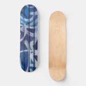 Blauw abstract grafitti-patroon persoonlijk skateboard (Voorkant)