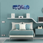 Blauw abstract grafitti-patroon persoonlijk skateboard<br><div class="desc">Blauw abstract grafitti,  muurkunstpatroon</div>