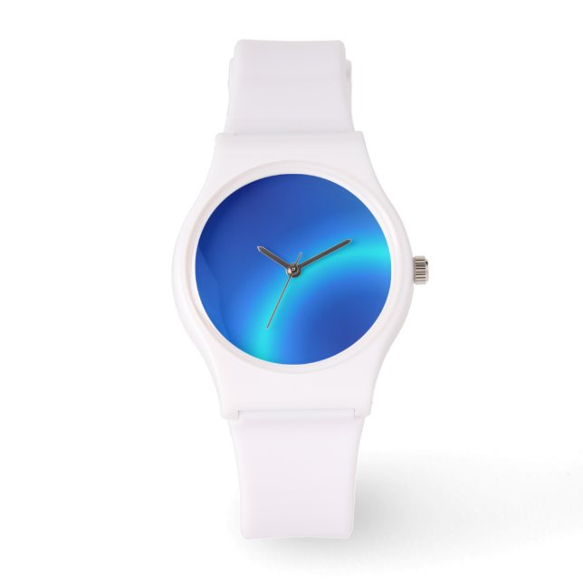 Blauw Abstract Horloge (Voorkant)