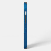 blauw abstract iPhone hoesje (Linkerkant)