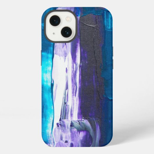 blauw abstract iPhone hoesje (Achterkant)