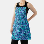 Blauw Abstract Jacaranda Tree, Full Print Schort (Insitu)