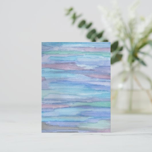 Blauw Abstract: Januari Morning Briefkaart (Staand voorkant)