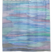 Blauw Abstract: Januari Morning Douchegordijn (Voorkant)