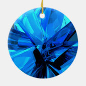 Blauw Abstract Keramisch Ornament (Achterkant)