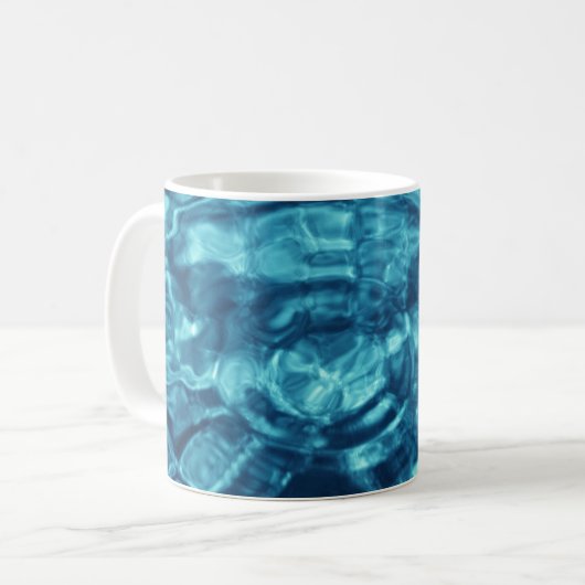 Blauw Abstract Koffiemok (Voorkant links)