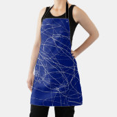 Blauw abstract kunstpatroon Apron Schort (Insitu)