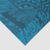 Blauw Abstract Kunstpatroon Tissuepapier (Detail)