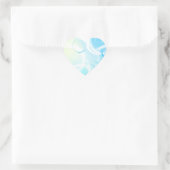 Blauw Abstract Kunstwerk Design Hart Sticker (Tas)