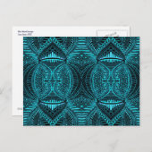 Blauw Abstract landschap Briefkaart (Voorkant / Achterkant)