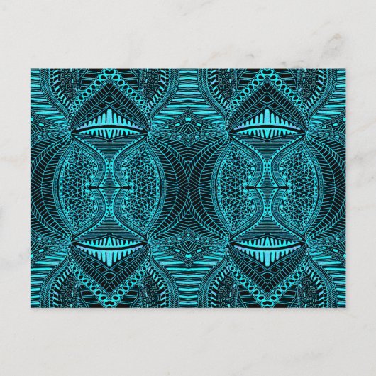 Blauw Abstract landschap Briefkaart (Voorkant)