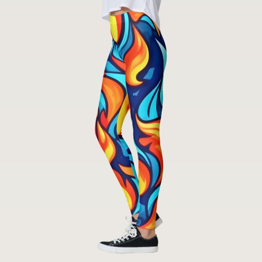 Blauw Abstract Leggings (Links)