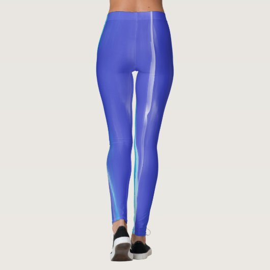 Blauw abstract leggings (Achterkant)