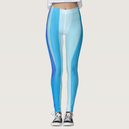 Blauw abstract leggings