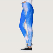 Blauw Abstract Leggings (Links)