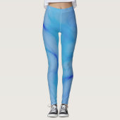 blauw Abstract Leggings (Voorkant)