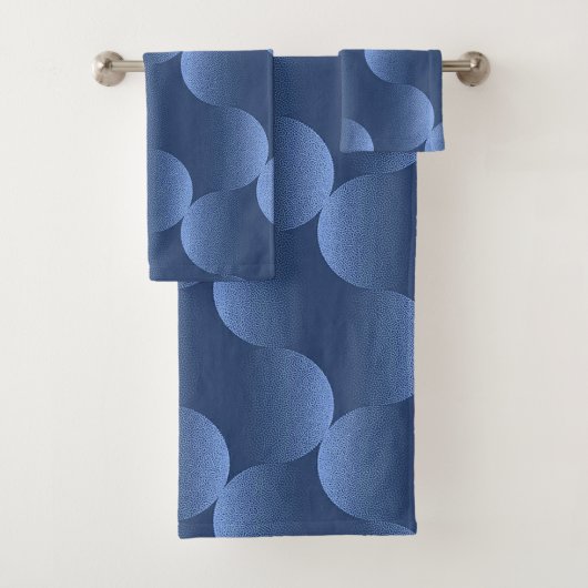 💙 Blauw Abstract Levendig Huis Stijl Bad Set 💙 Handdoek (Insitu)