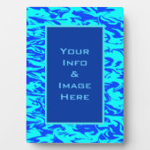 Blauw Abstract Lijst Fotoplaat (voorkant)