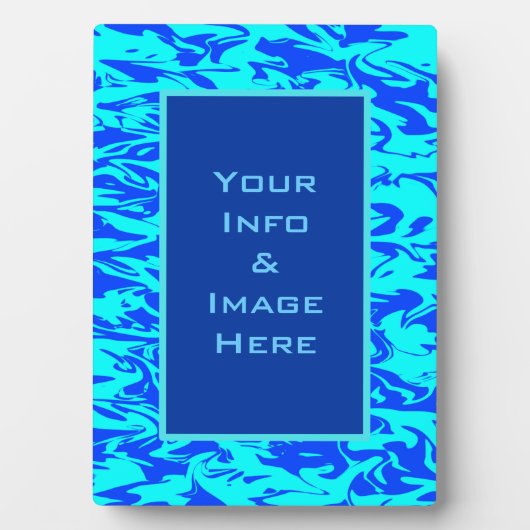 Blauw Abstract Lijst Fotoplaat (voorkant)