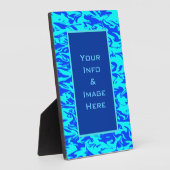 Blauw Abstract Lijst Fotoplaat (Zijkant)