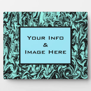 Blauw Abstract Lijst Fotoplaat