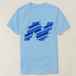Blauw Abstract Logo T-Shirt | Moderne Futuristisch