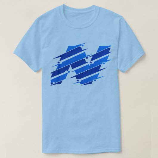 Blauw Abstract Logo T-Shirt | Moderne Futuristisch (Design voorkant)
