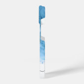 Blauw Abstract marmer iPhone Hoesje (Linkerkant)